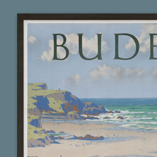 Bude Cornwall vintage railway poster