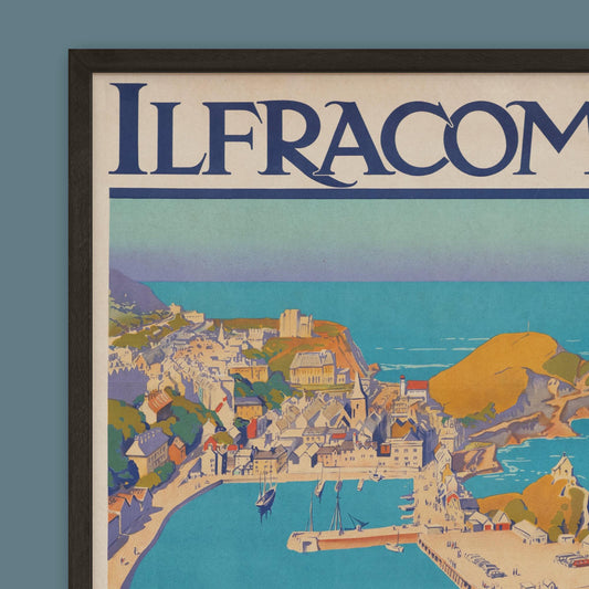 Vintage Ilfracombe Devon Railway Travel Poster
