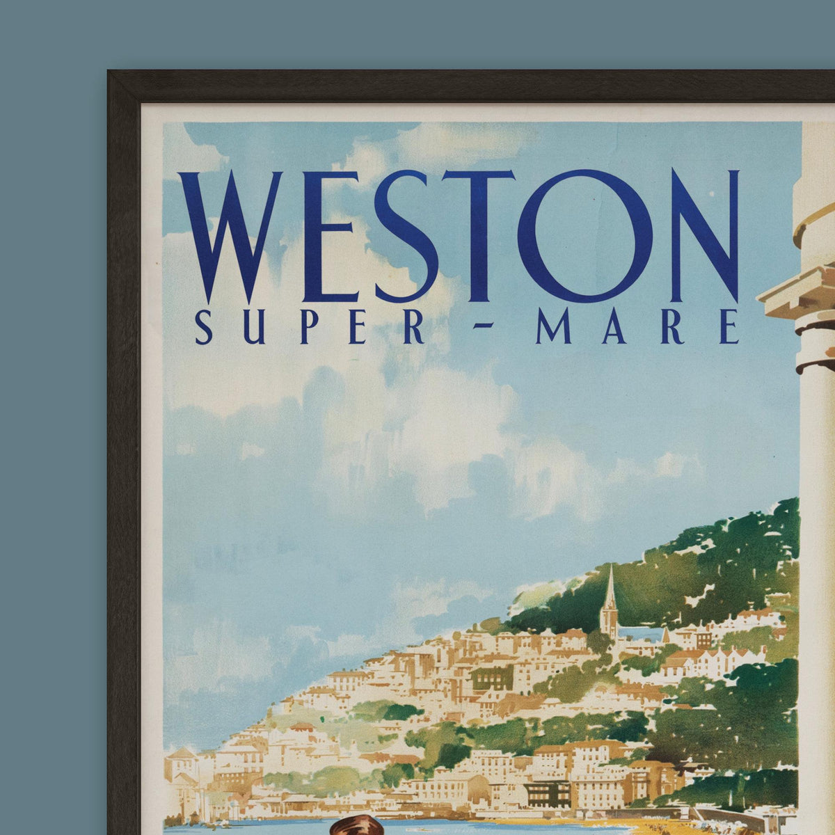 Vintage Weston Super-Mare Railway Travel Poster